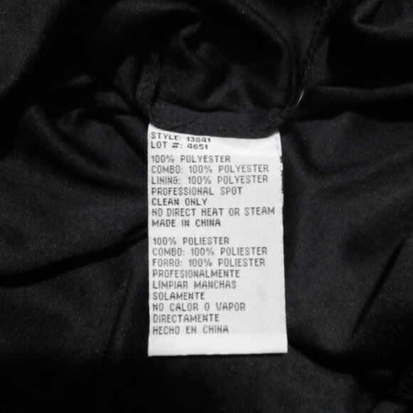 Vintage Stenay Size 8 Black Sleeveless Dress Sheer Neckline Embellished Shoulder - Picture 3 of 16